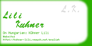 lili kuhner business card