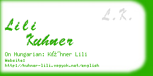 lili kuhner business card